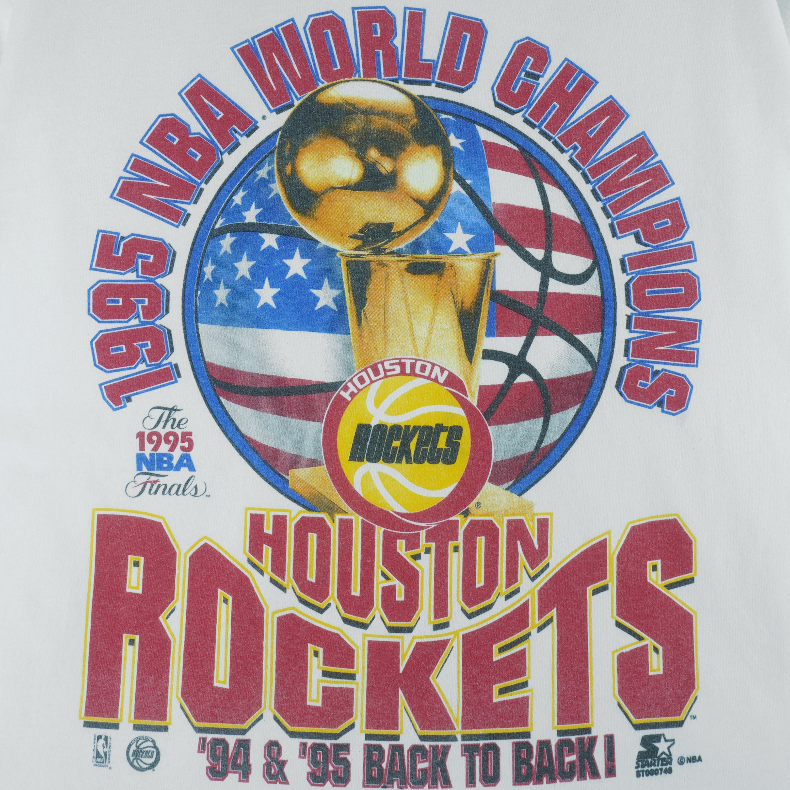 Starter - NBA Houston Rockets Champions T-Shirt 1995 X-Large vintage retro basketball