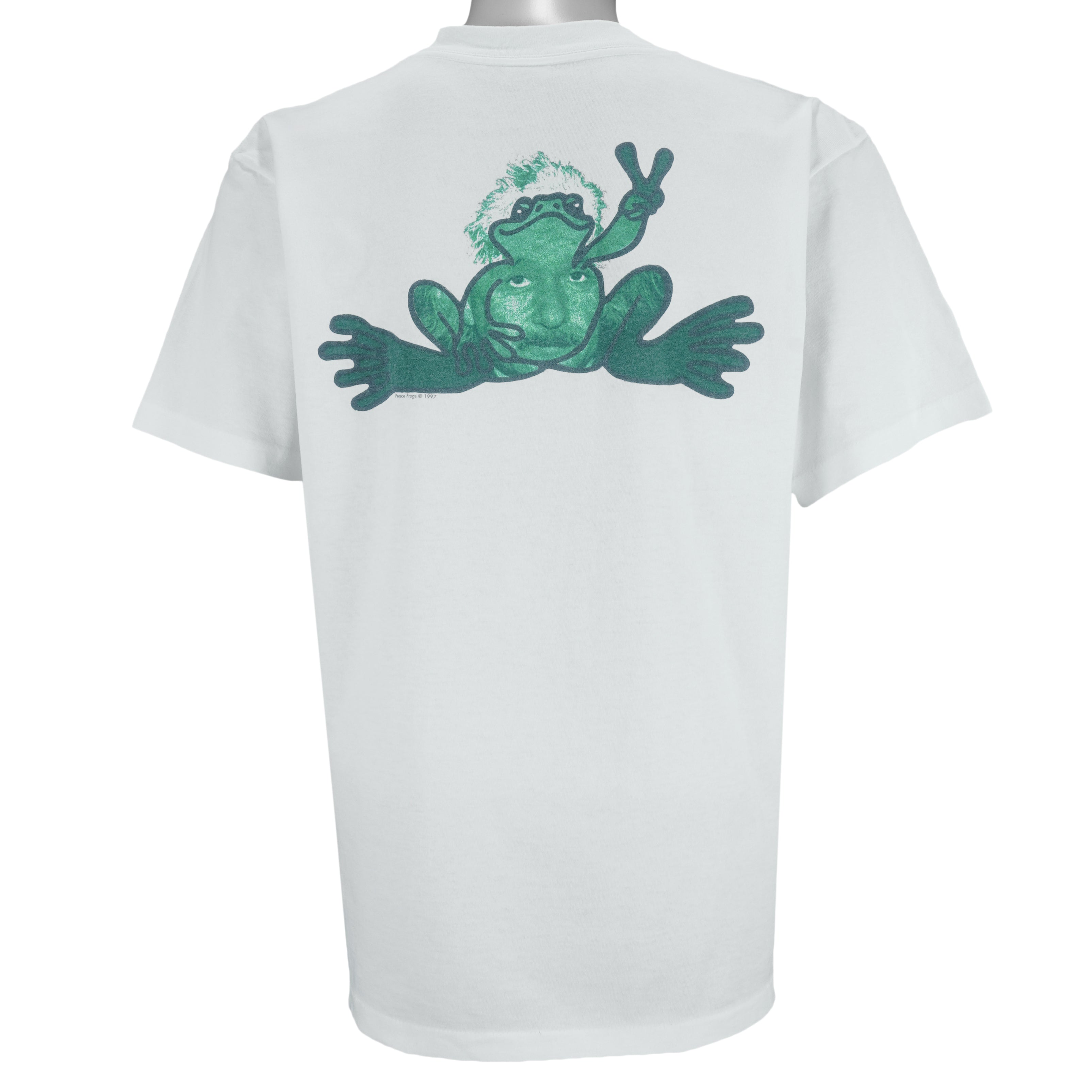 Vintage - Peace Frogs Einstein Single Stitch T-Shirt 1997 Large vintage retro