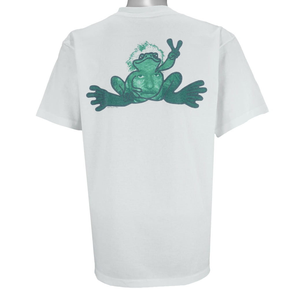 Vintage - Peace Frogs Einstein Single Stitch T-Shirt 1997 Large vintage retro