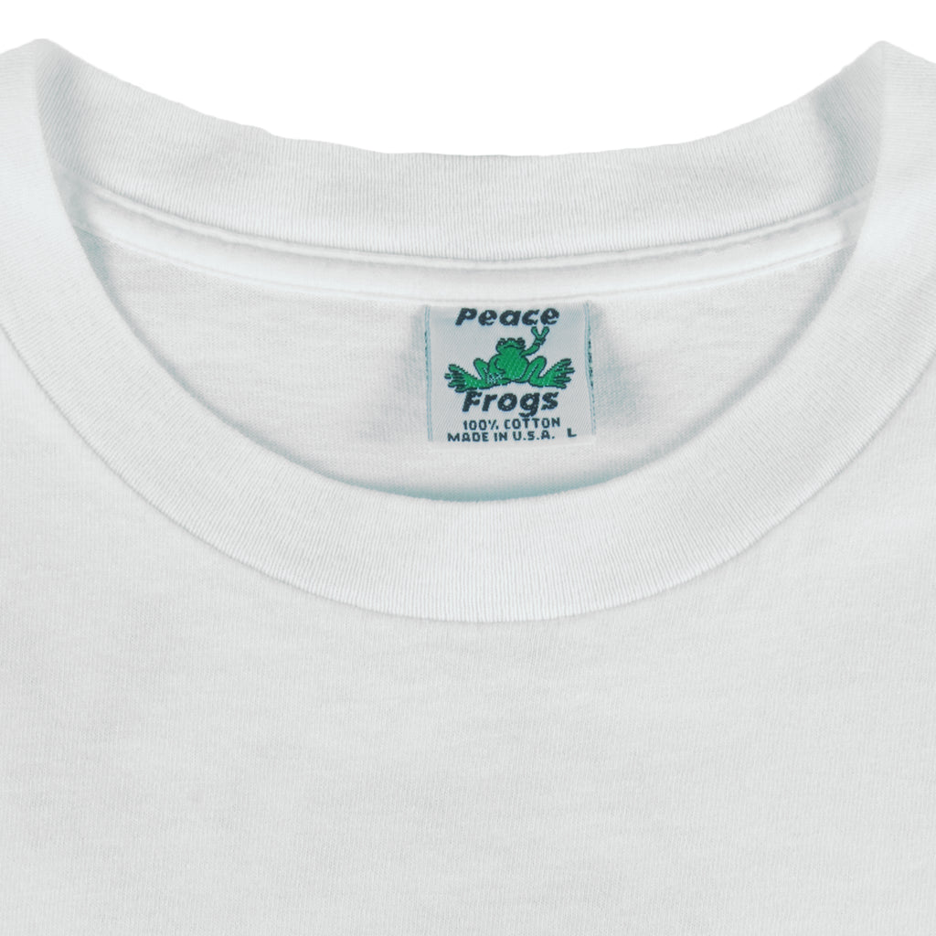 Vintage - Peace Frogs Einstein Single Stitch T-Shirt 1997 Large vintage retro