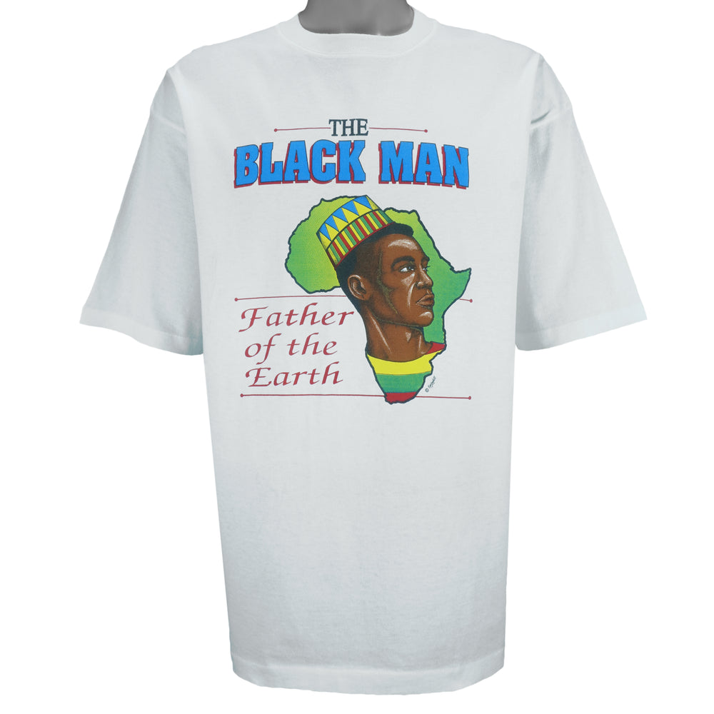 Vintage (Unionbay) - The Black Man Father Of The Earth T-Shirt 1990s X-Large