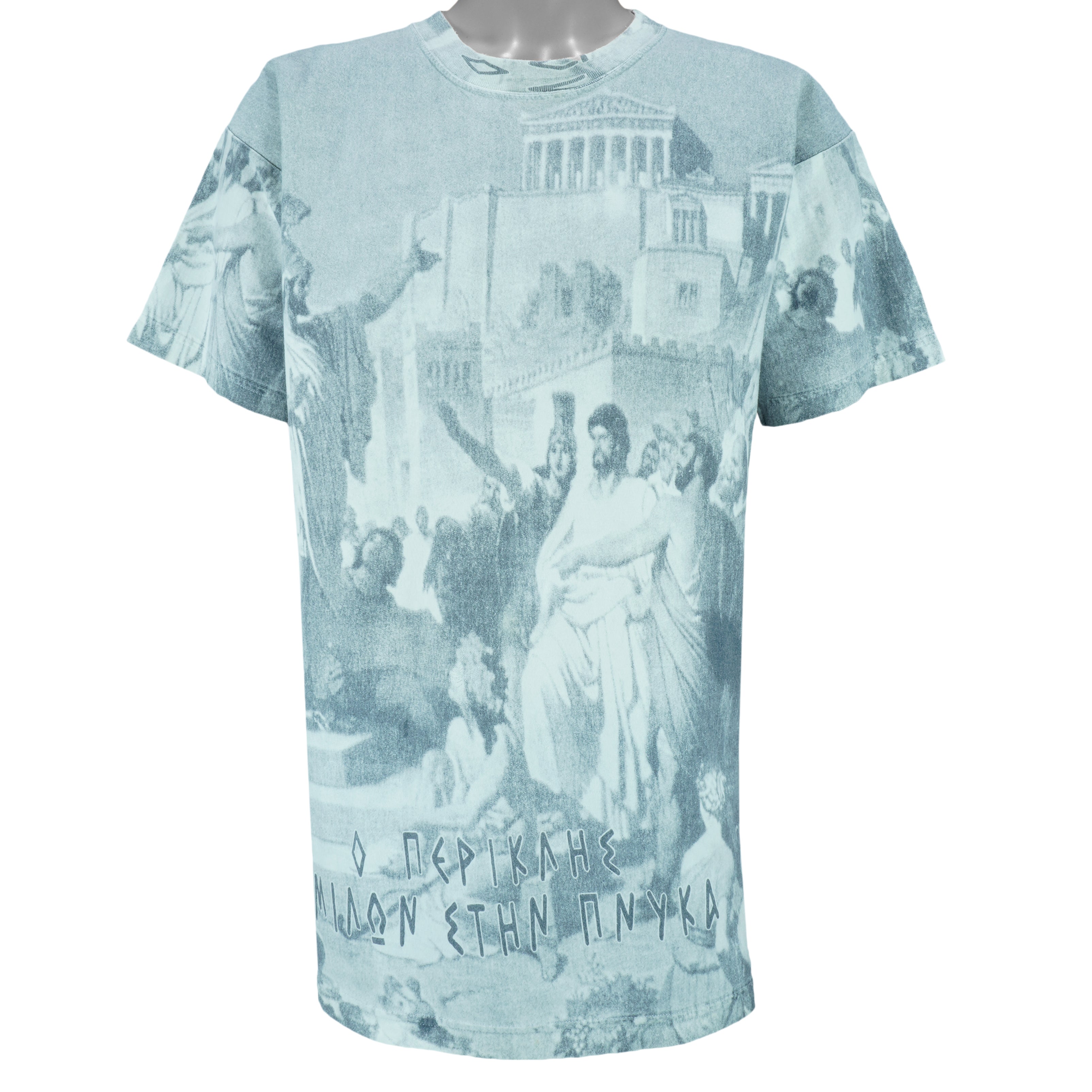 Vintage - Greek Mythology All Over Print T-Shirt 1990s Large vintage retro