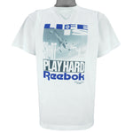 Reebok - Life Is Short Play Hard Sky Surfer Patrick de Gayardon T-Shirt 1990s Large