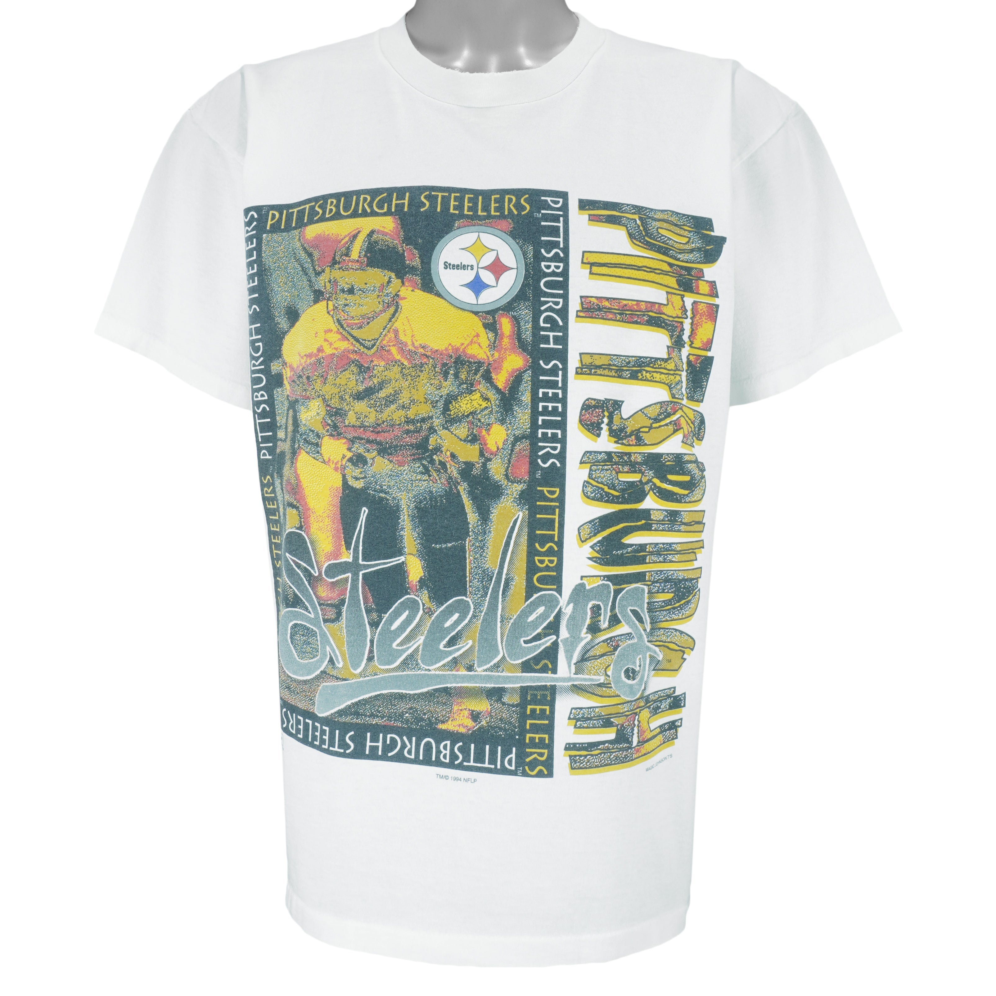 NFL (Magic Johnson T's) - Pittsburgh Steelers T-Shirt 1994 Large