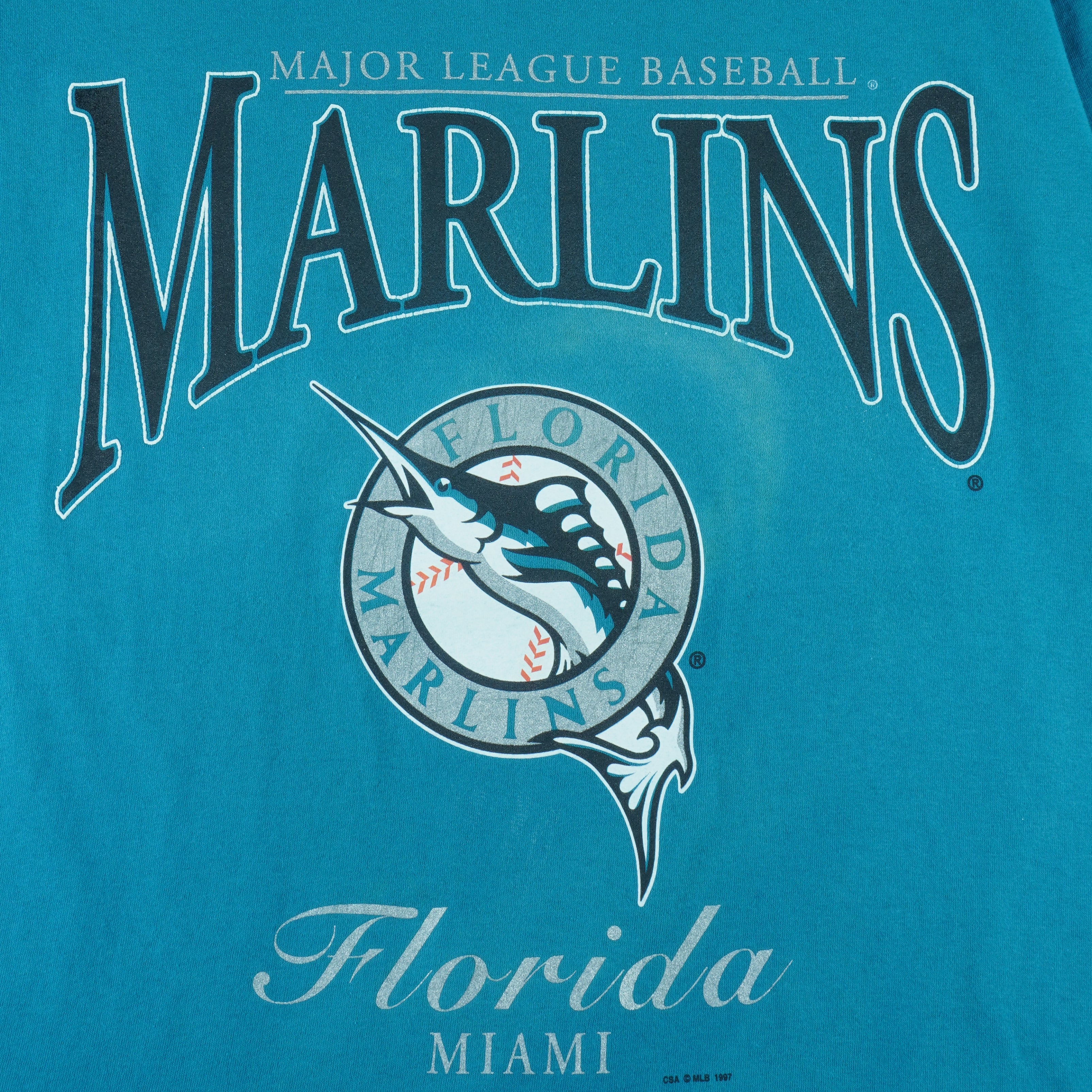 MLB (CSA) - Florida Marlins T-Shirt 1997 Large Vintage retro baseball
