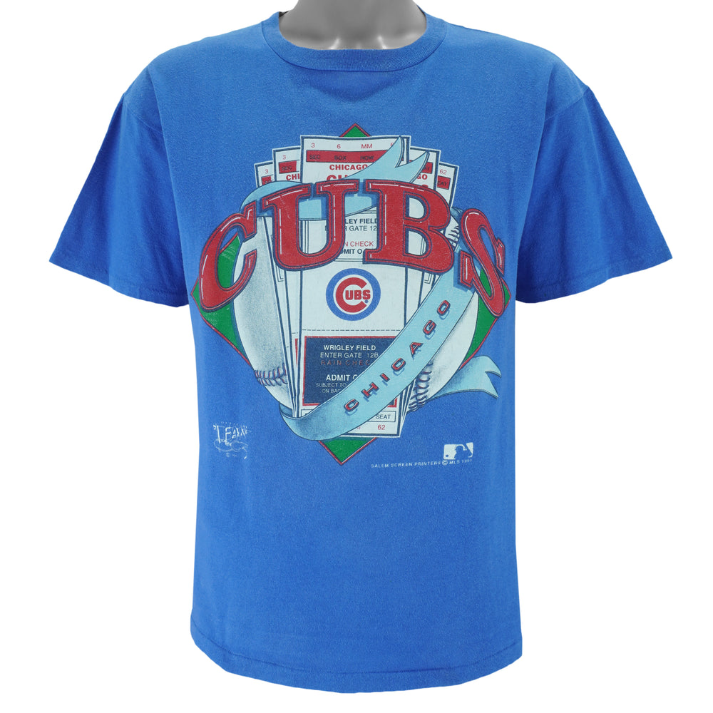 MLB (Official Fan) - Chicago Cubs Tickets T-Shirt 1991 Medium vintage retro
