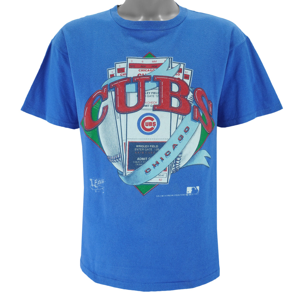 MLB (Official Fan) - Chicago Cubs Tickets T-Shirt 1991 Medium vintage retro
