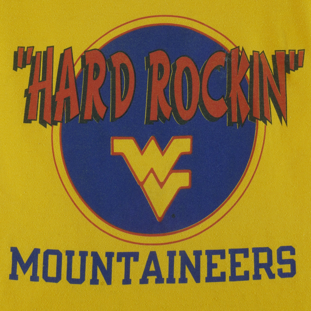 NCAA - West Virginia Mountaineers Hard Rockin T-Shirt 1980s Medium