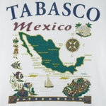 Vintage - Tabasco, Mexico Map Single Stitch T-Shirt 1990s Medium