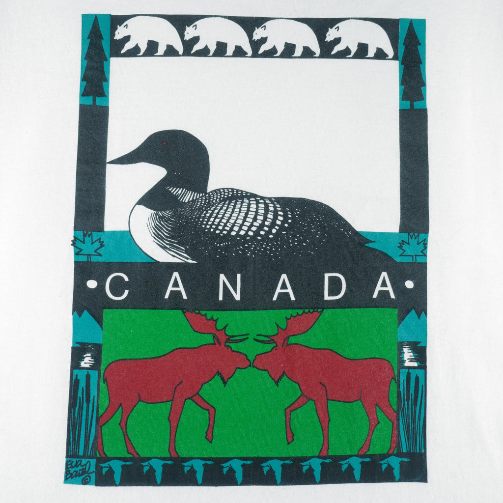 Vintage (Eva Bartel) - Canada Animals Single Stitch T-Shirt 1990s X-Large