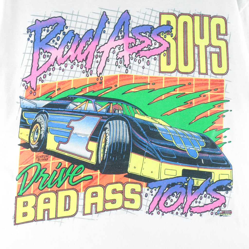 Vintage (Hanes) - Bad Ass Boys Drive Badass Toys T-Shirt 1993 Large vintage retro
