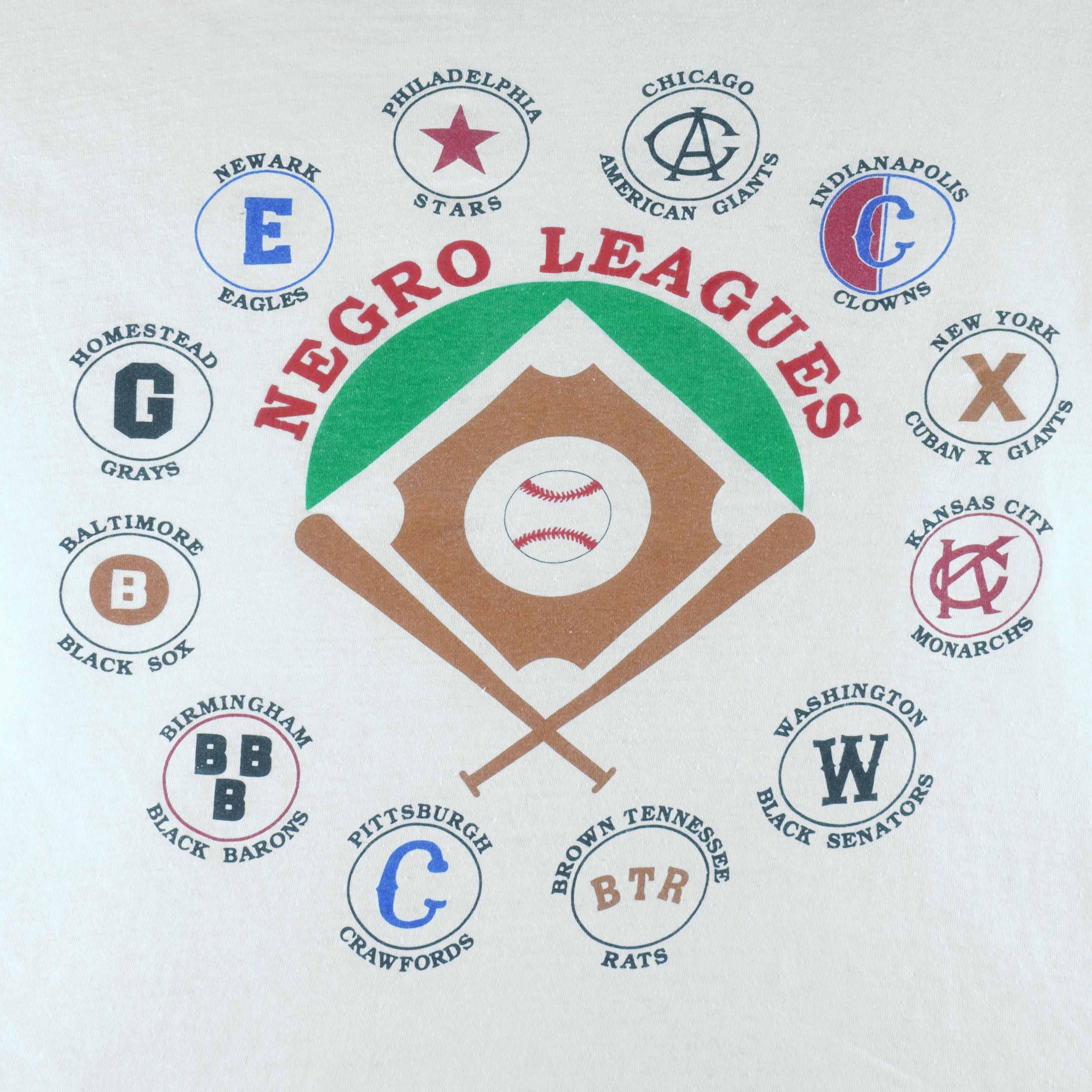 MLB - The Negro Leagues Teams T-Shirt 1990s Large Vintage Retro Baseball
