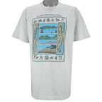 Vintage (Alore) - Acadia National Park Map T-Shirt 1990s Large