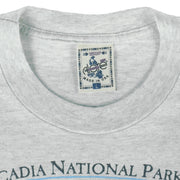 Vintage (Alore) - Acadia National Park Map T-Shirt 1990s Large