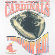 Starter - St. Louis Cardinals Throwing Heat Single Stitch T-Shirt 1994 X-Large vintage retro baseball