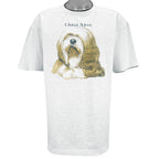 Vintage (Jerzees) - Lhasa Apso Tibetan Dog T-Shirt 1989 X-Large vintage retro
