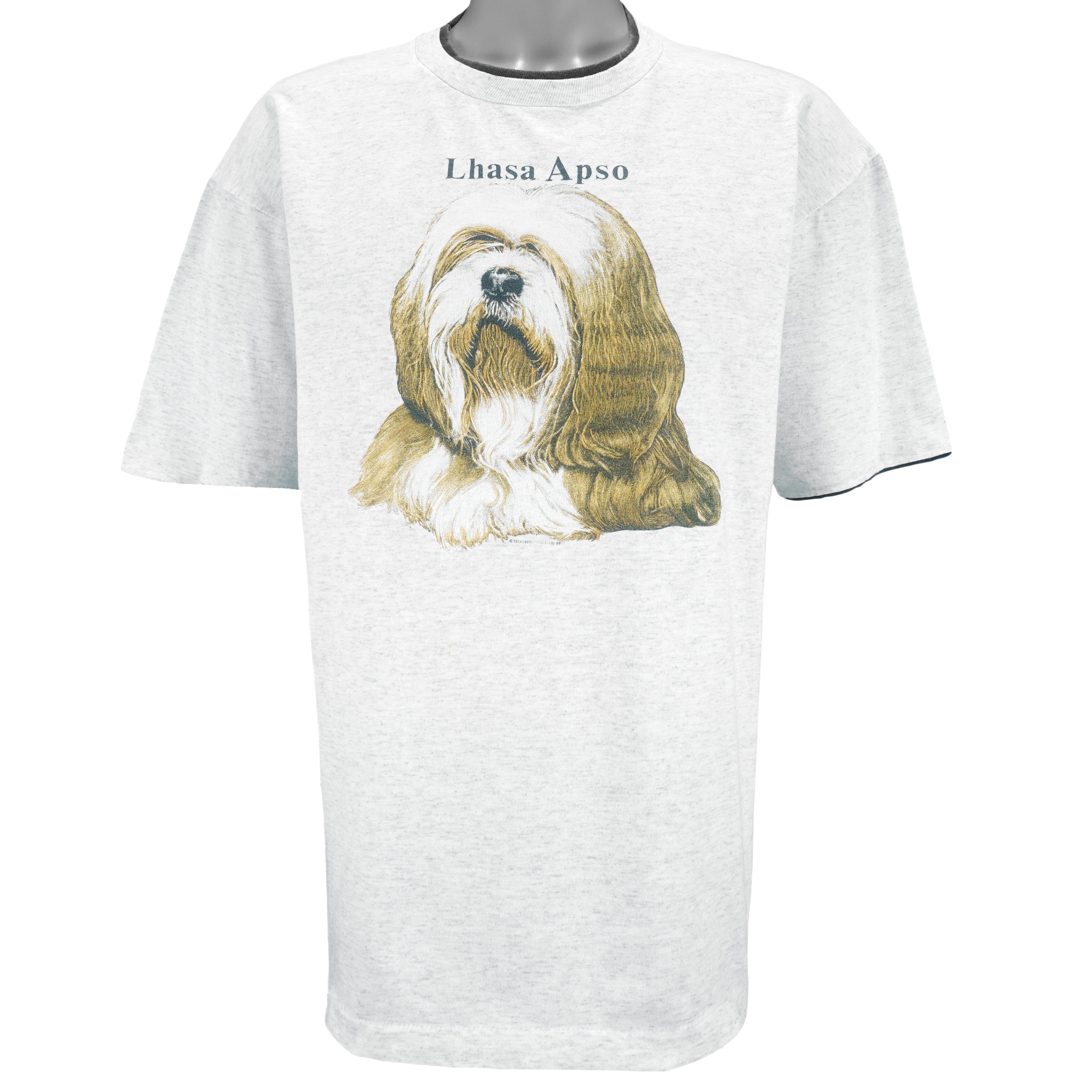 Vintage (Jerzees) - Lhasa Apso Tibetan Dog T-Shirt 1989 X-Large vintage retro