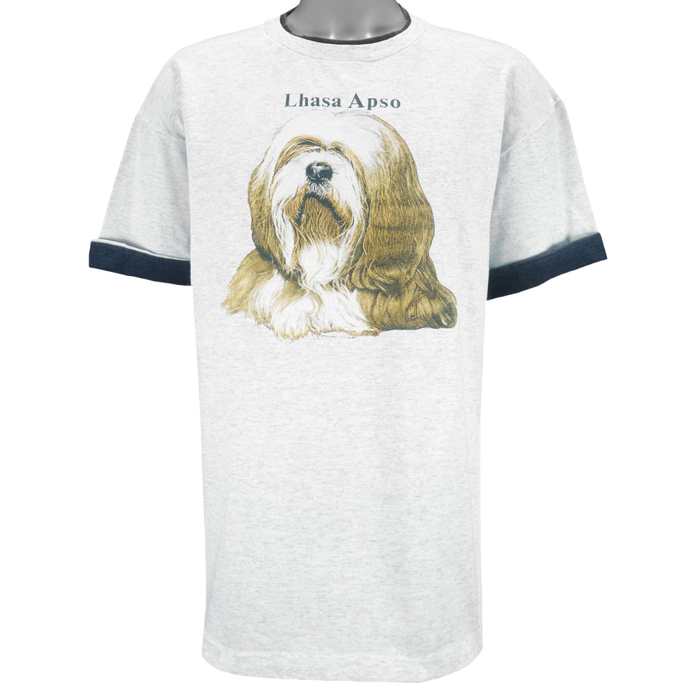 Vintage (Jerzees) - Lhasa Apso Tibetan Dog T-Shirt 1989 X-Large vintage retro