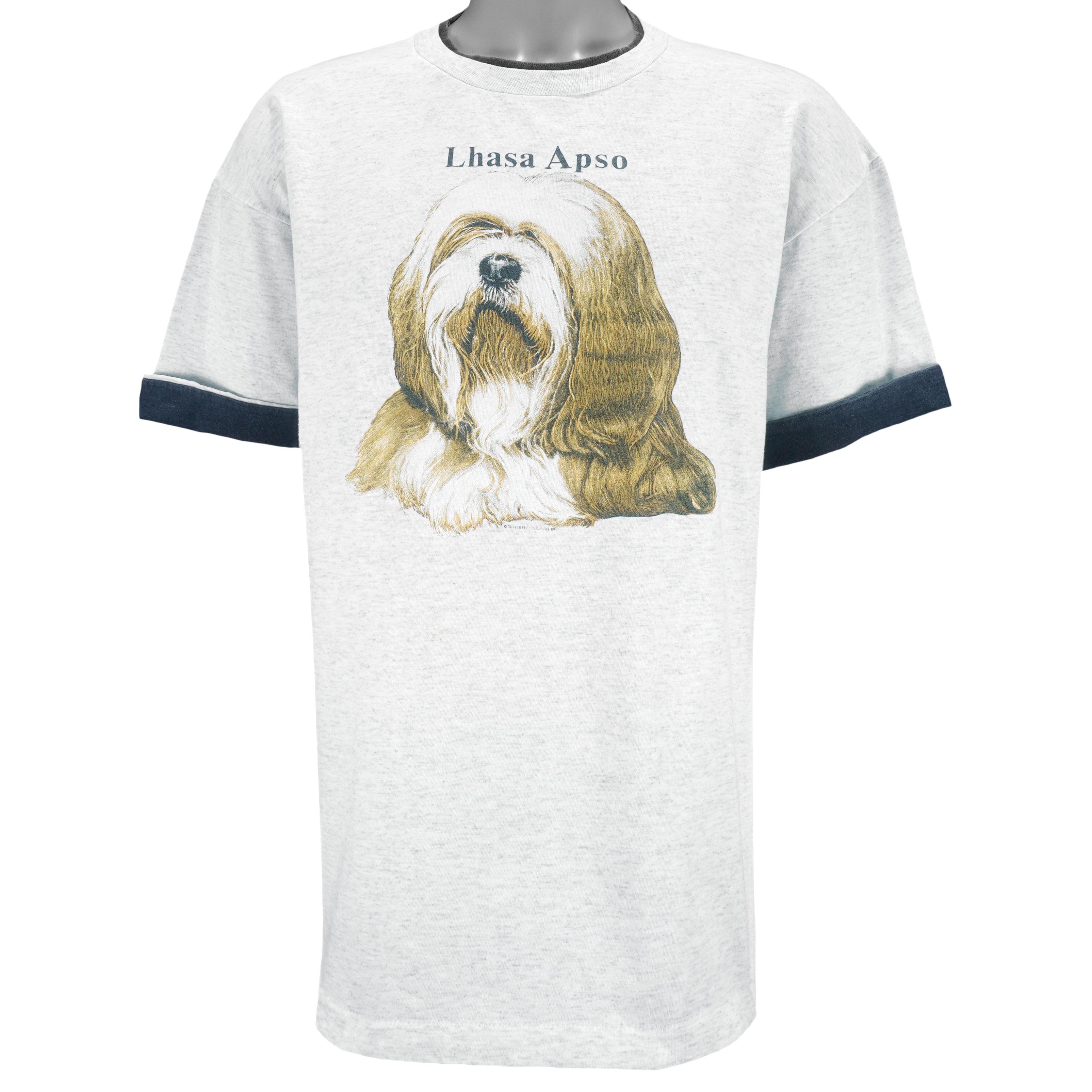 Vintage (Jerzees) - Lhasa Apso Tibetan Dog T-Shirt 1989 X-Large vintage retro