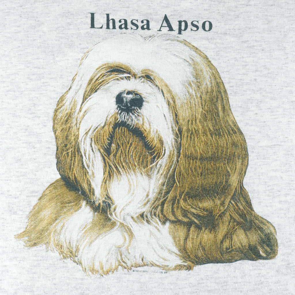 Vintage (Jerzees) - Lhasa Apso Tibetan Dog T-Shirt 1989 X-Large vintage retro