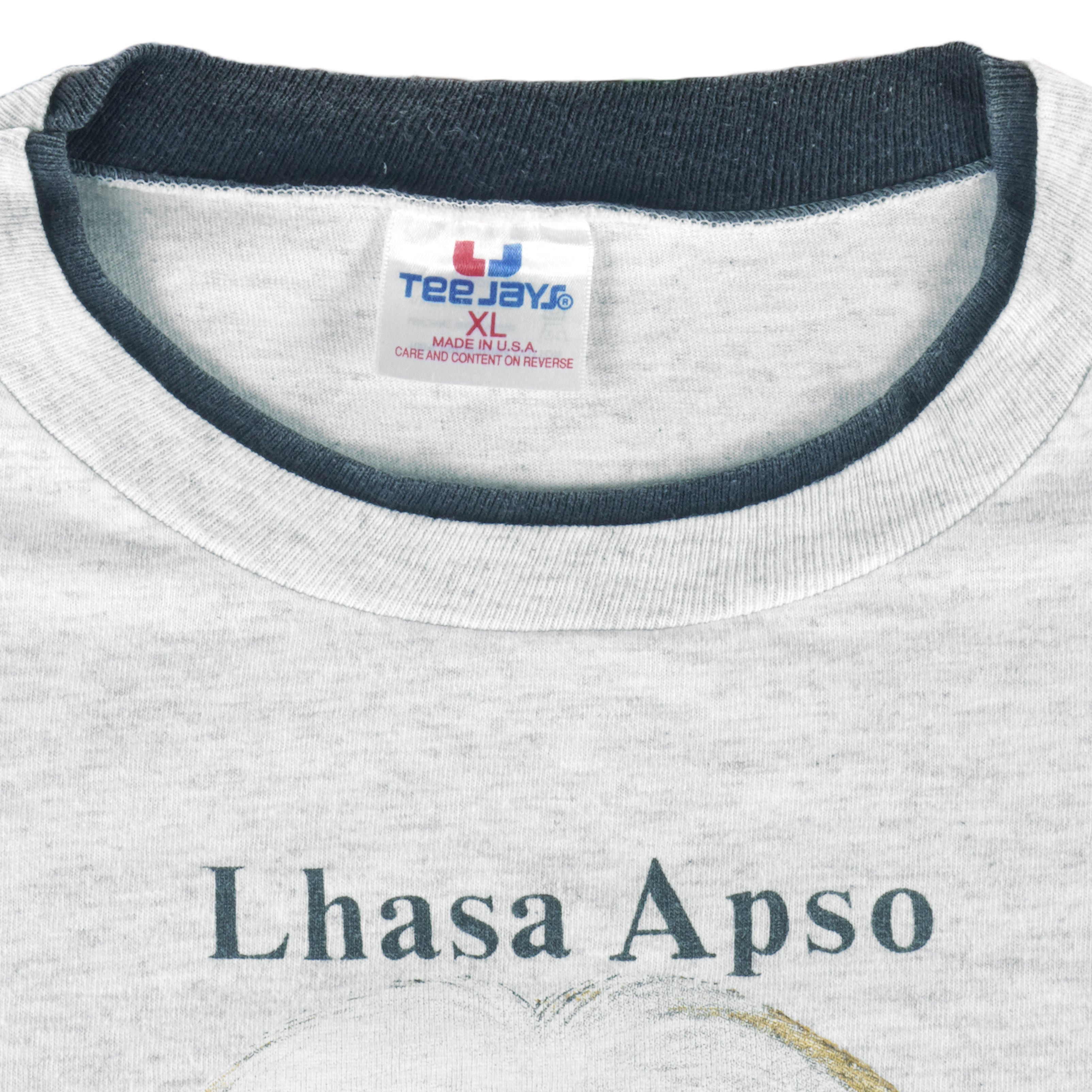 Vintage (Jerzees) - Lhasa Apso Tibetan Dog T-Shirt 1989 X-Large vintage retro
