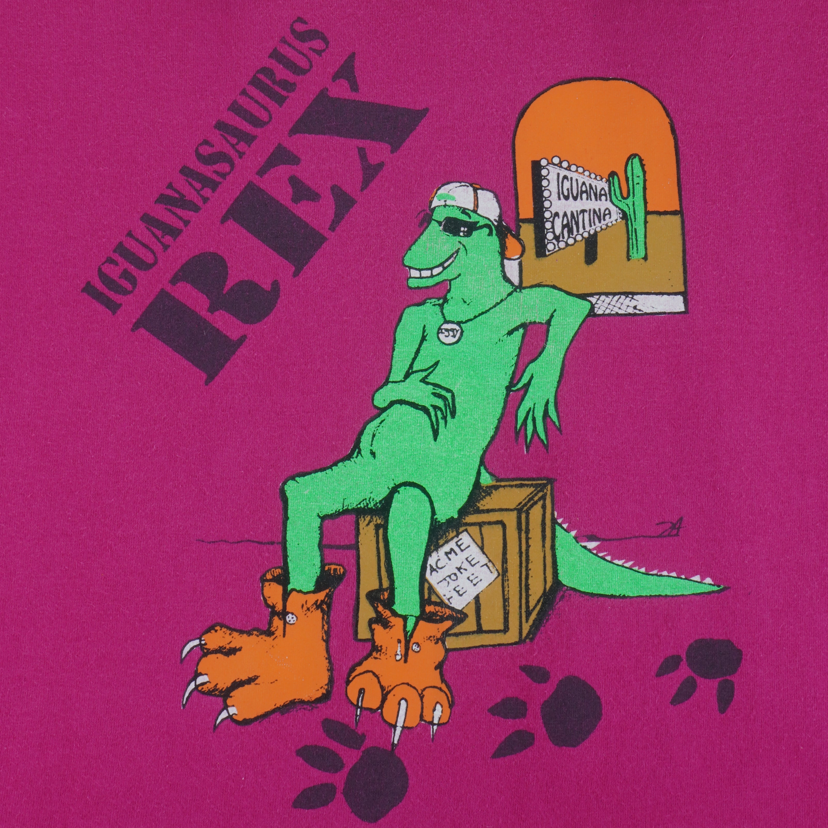 Vintage (Fruit Of The Loom) - Iguanasaurus Rex T-Shirt 1990s Large