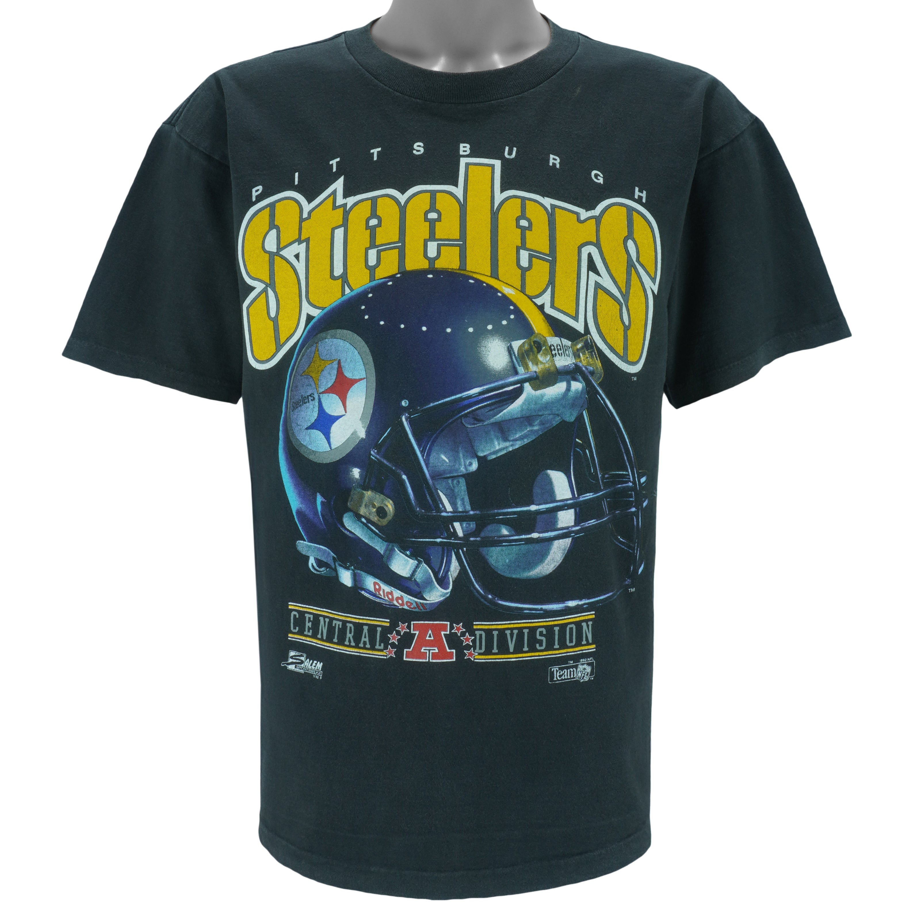 NFL (Salem) - Pittsburgh Steelers Helmet T-Shirt 1990s Medium vintage retro football