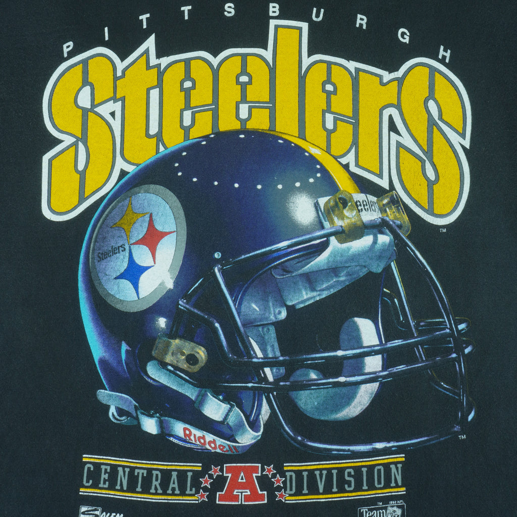 NFL (Salem) - Pittsburgh Steelers Helmet T-Shirt 1990s Medium vintage retro football
