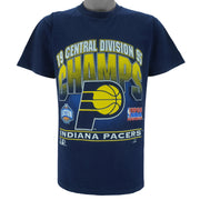 NBA (Logo 7) - Indiana Pacers Single Stitch T-Shirt 1995 Medium