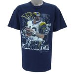 NFL (Champs) - St. Louis Rams Kurt Warner Number 13 T-Shirt 1998 Large