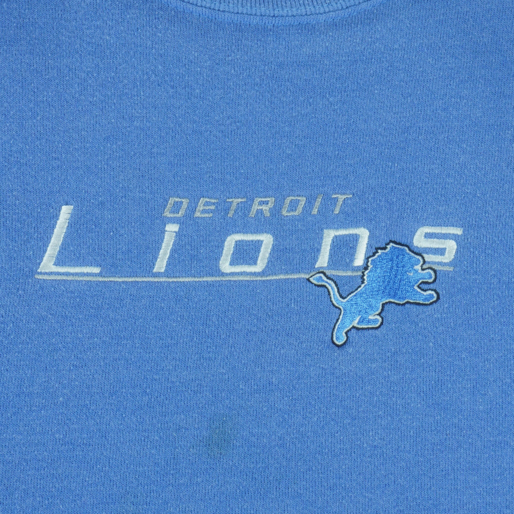 NFL - Detroit Lions Embroidered Crew Neck Sweatshirt 2000s XX-Large