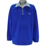 Adidas - Blue 1/4 Zip Fleece Sweatshirt 1990s X-Large