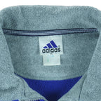 Adidas - Blue 1/4 Zip Fleece Sweatshirt 1990s X-Large