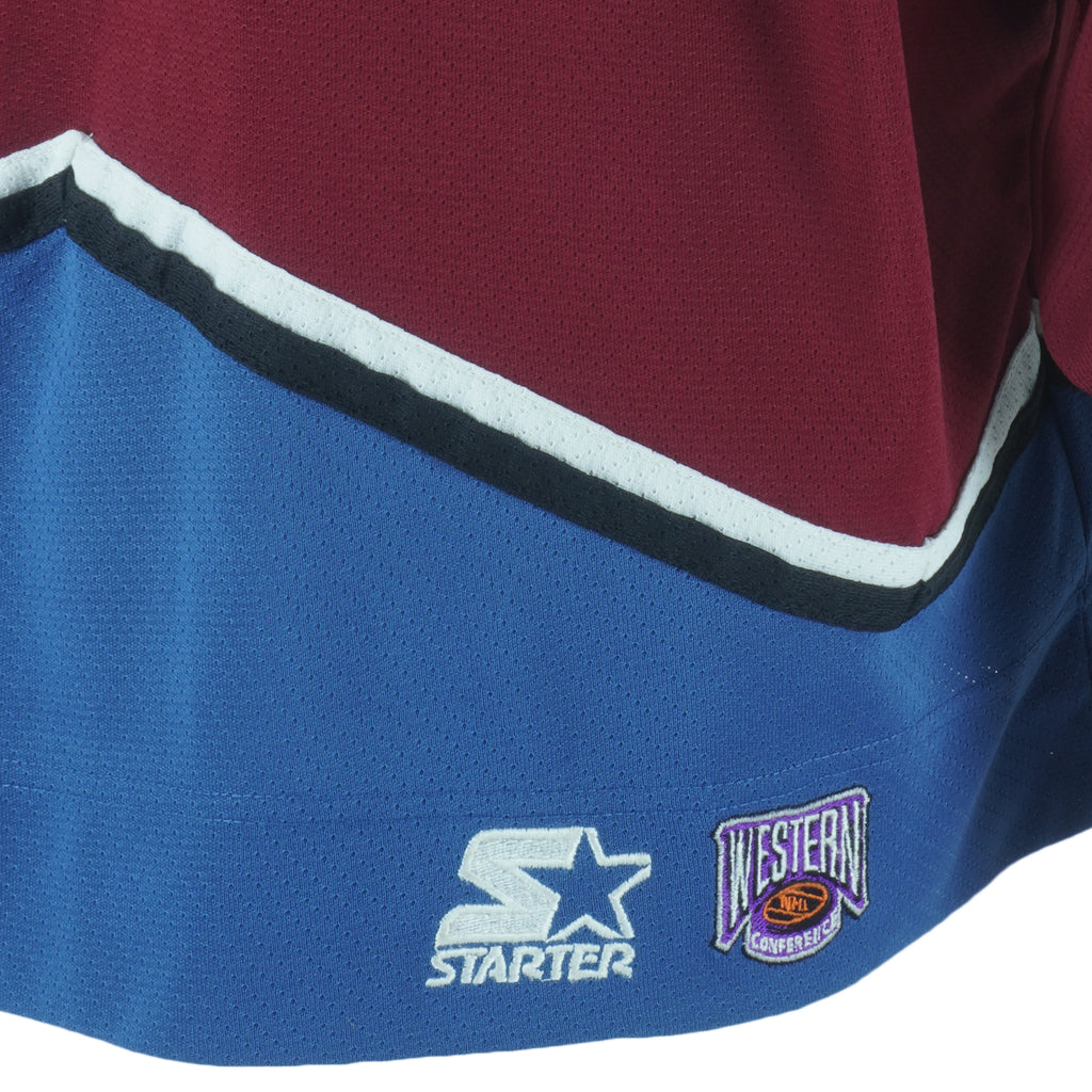 Starter - Colorado Avalanche Spell-Out Jersey 1990s Large vintage retro hockey