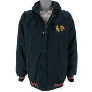Starter - Chicago Blackhawks Puffer Jacket 1990s Large vintage retro hockey