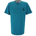 Vintage (No Fear) - Blue Single Stitch T-Shirt 1990s Large vintage retro