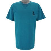 Vintage (No Fear) - Blue Single Stitch T-Shirt 1990s Large vintage retro