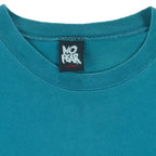 Vintage (No Fear) - Blue Single Stitch T-Shirt 1990s Large vintage retro