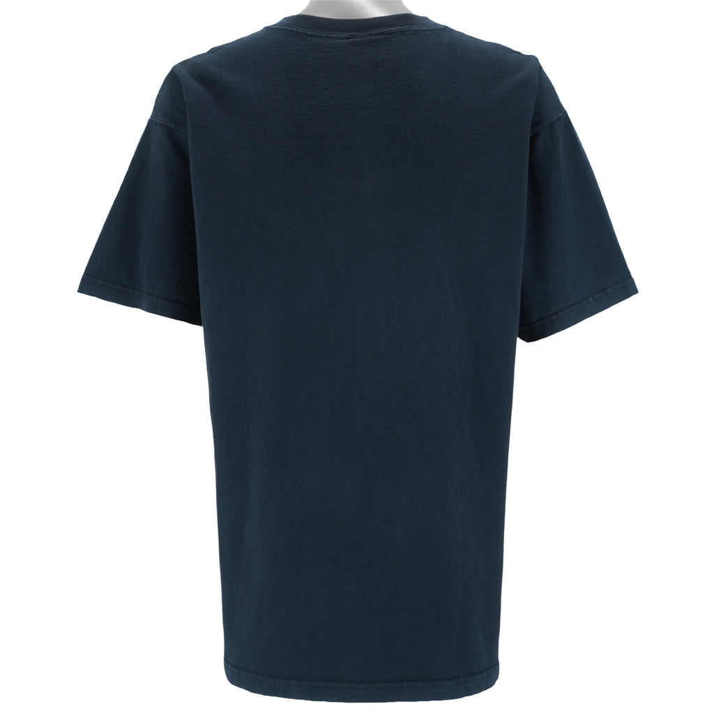Vintage (No Fear) - Embroidered Black Single Stitch T-Shirt 1990s X-Large vintage retro