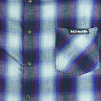 Vintage (No Fear) - Purple Button-Up Plaid Shirt 1990s Large
