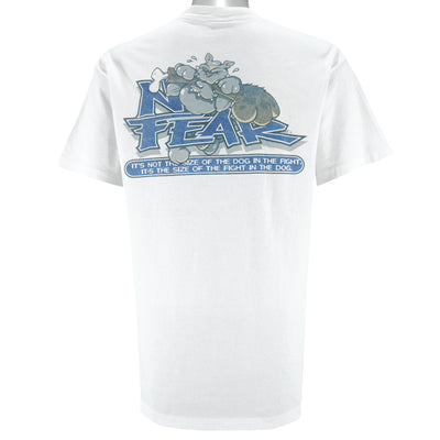 Vintage (No Fear) - It's The Size Of The Fight In The Dog T-Shirt 1990s Large