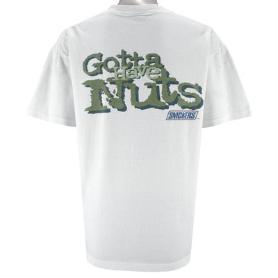 Vintage (No Fear) - Snickers 'Gotta Have Nuts'  Single Stitch T-Shirt 1990s X-Large