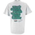 Vintage (No Fear) - You'll Never Steal Second With Your Foot On First T-Shirt 1990s X-Large