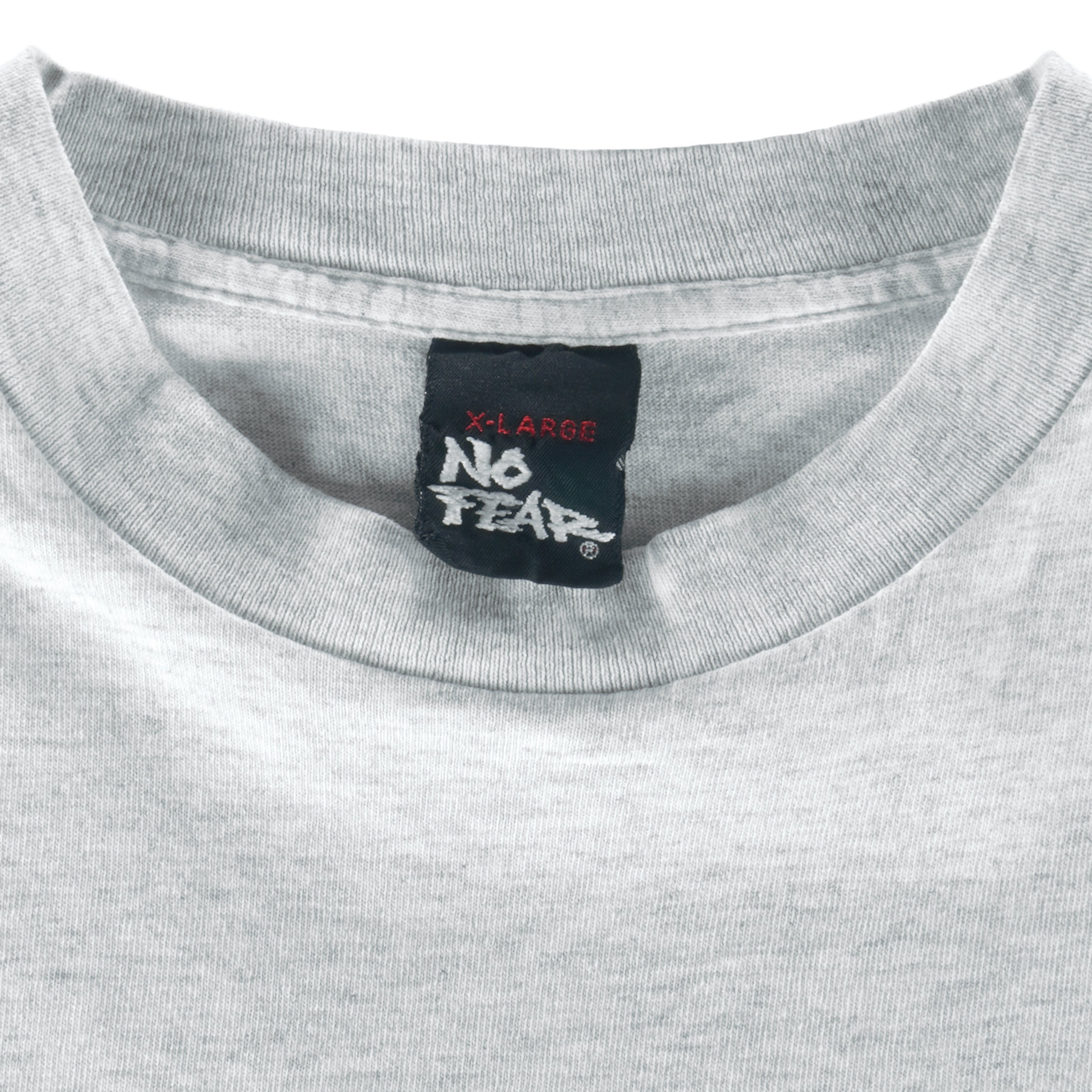 Vintage (No Fear) - You'll Never Steal Second With Your Foot On First T-Shirt 1990s X-Large