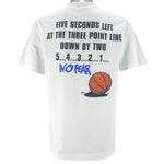 Vintage (No Fear) - Five Seconds Left At The Three Point T-Shirt 1990s Large