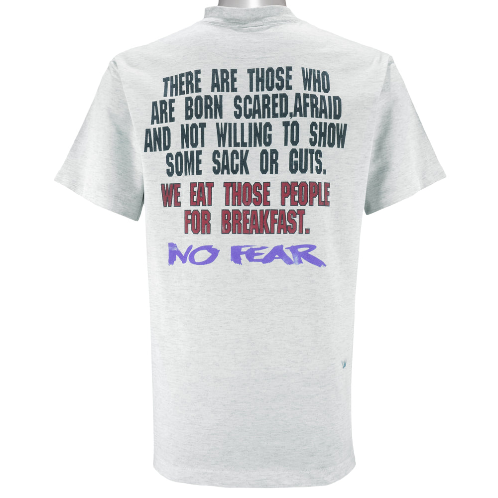 Vintage (No Fear) - We Eat Those People For Breakfast T-Shirt 1990s Large