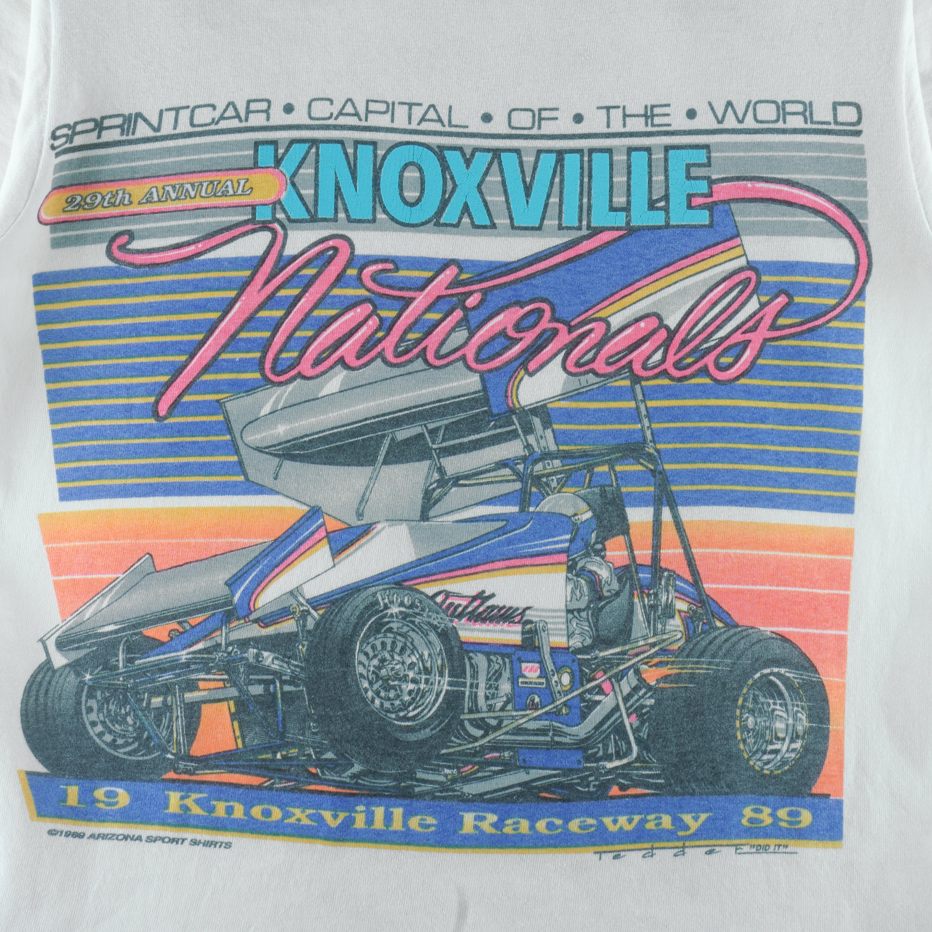 Vintage - Knoxville Nationals Sprint Car Racing T-Shirt 1989 Small vintage retro