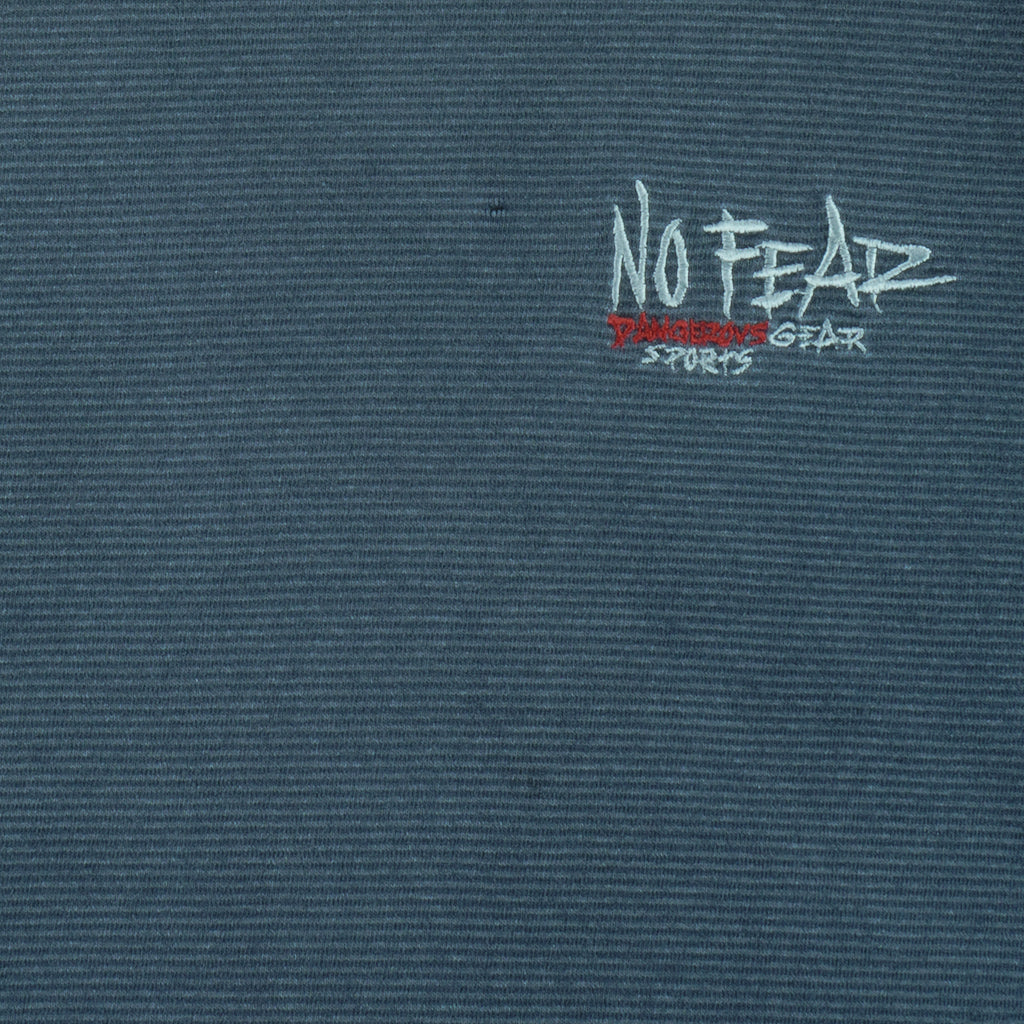 Vintage (No Fear) - Embroidered Single Stitch T-Shirt 1990s Large
