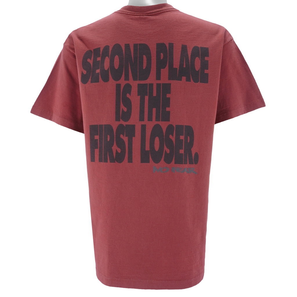 Vintage (No Fear) - Second Place Is The First Loser Red T-Shirt 1990s X-Large vintage retro