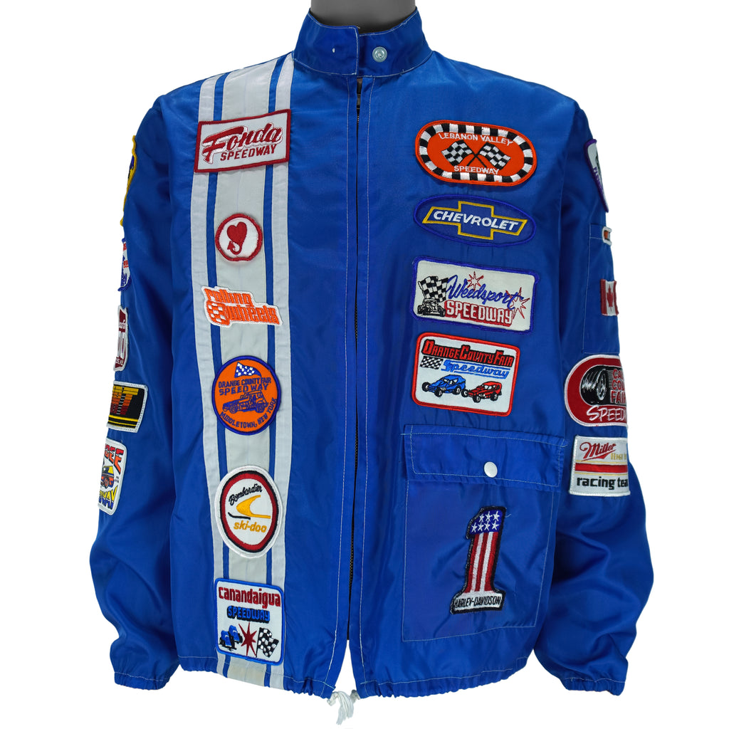 Vintage - CRC Chemicals Racing Team Logos Patched Jacket 1990s Large